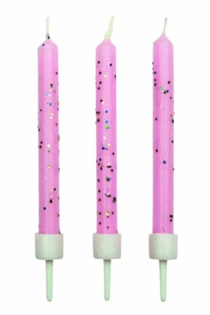 Boite 10 bougies roses