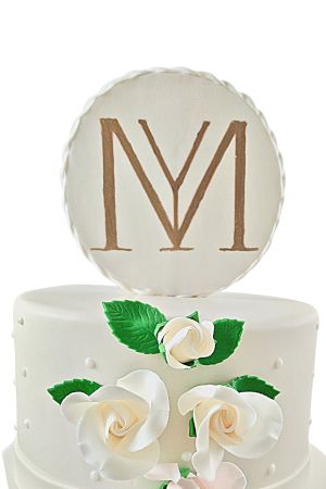 Initials cake topper