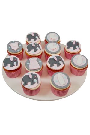 Cupcakes baby shower baptême fille