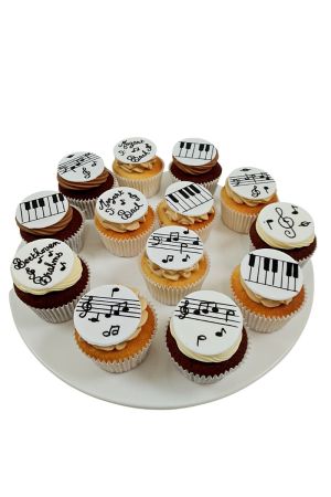 Muziek thema cupcakes