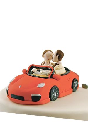 Auto bruidstaart topper