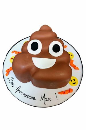Poop Emoji birthday cake