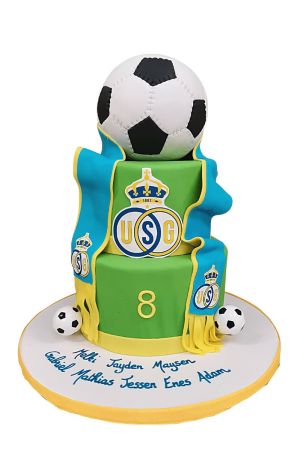 Tiered football cake