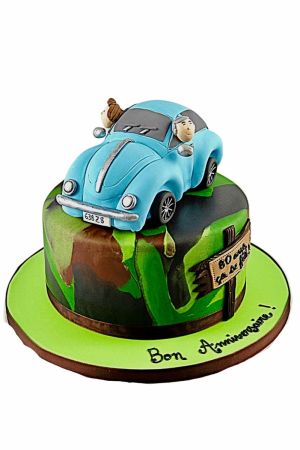 VW Beatle birthday cake