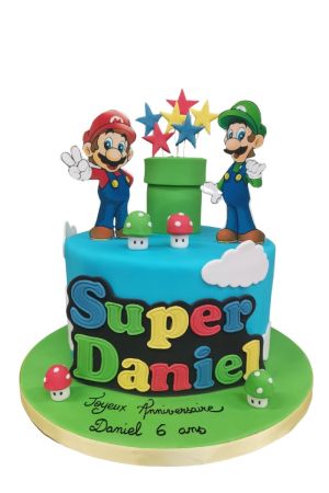 Mario Luigi birthday cake