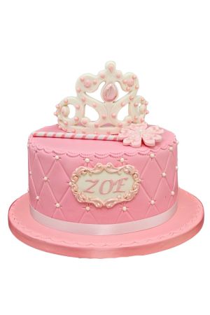 Gâteau couronne de princesse avec nom