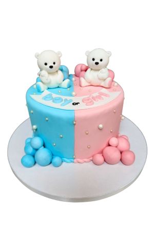 Gâteau Gender Reveal Bleu ou Rose