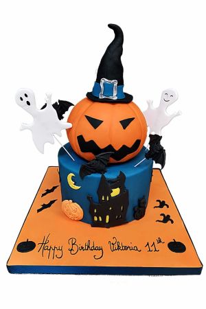 Gâteau Halloween avec citrouille