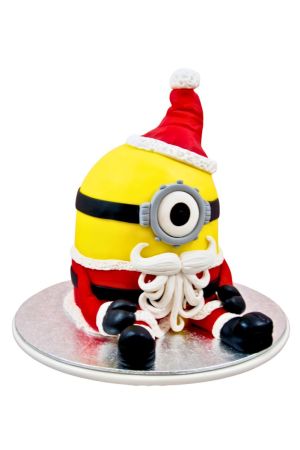 Gâteau de Noël Minion avec un chapeau