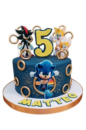 Sonic, Shadow, and Miles Cake