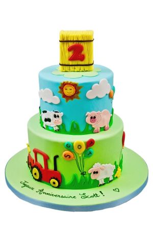 Farm tiered cake