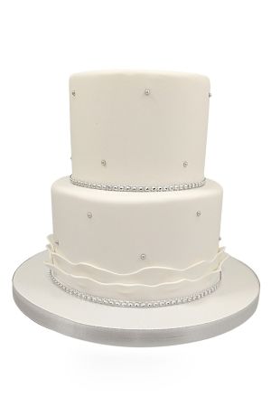 Silver Engagement Cake