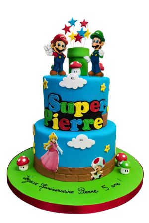 Mario & Luigi Tiered Cake