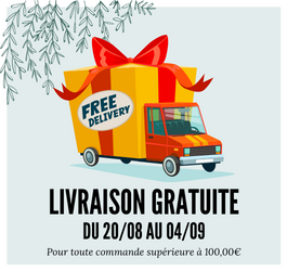 Une super promo de rentrée, livraison gratuite du 20/08 au 04/09
