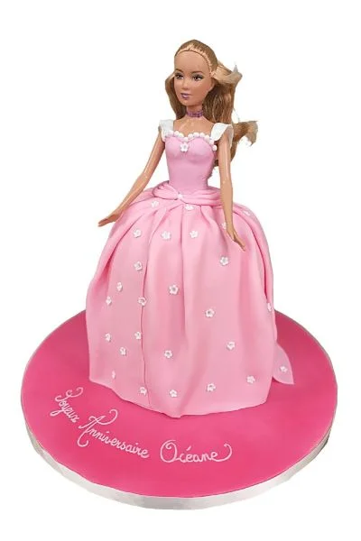 open lace back dress Pink Princess Birthday Cake  Cedars Cakes