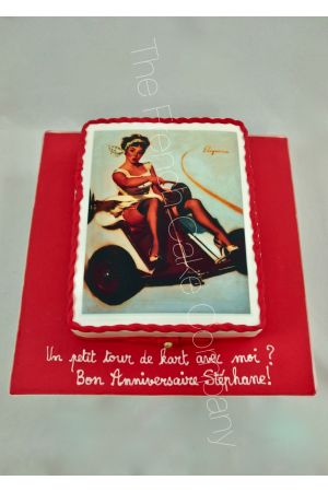 Go karting birthday cake