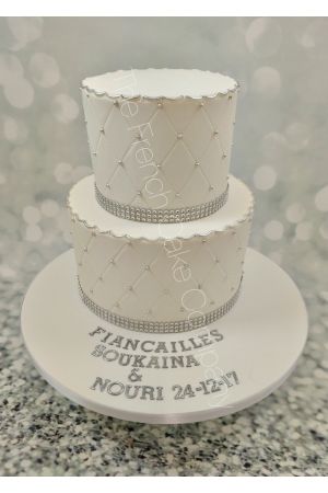 Silver Engagement Cake
