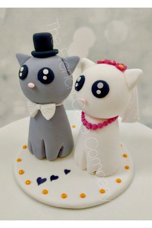 Cat wedding cake topper