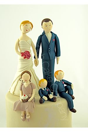 Family wedding cake topper