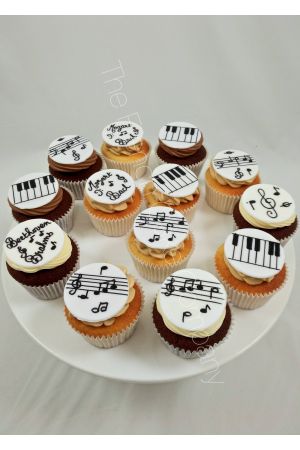Muziek thema cupcakes