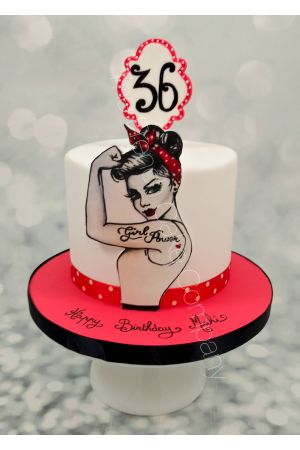 Gâteau anniversaire Girl Power