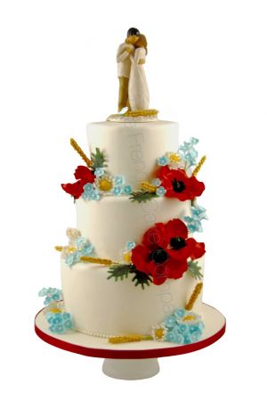 Gâteau de mariage style campagne