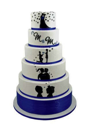 Modern bespoke wedding cake
