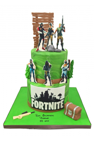 Fortnite tiered birthday cake
