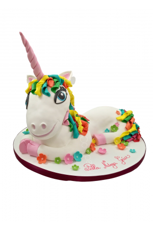 Birthday cake shape of unicorn