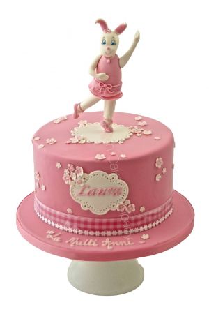  Ballerina konijn verjaardagstaart