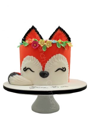 Fox woodland birthday cake