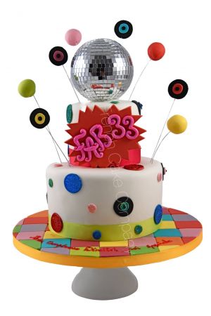 Gâteau d'anniversaire disco