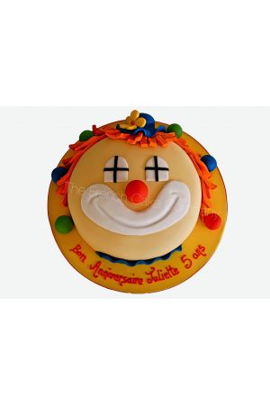 Gâteau anniversaire tête de clown