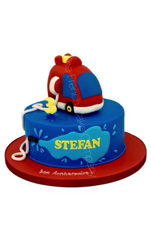 Firemen Truck themed birthday cake