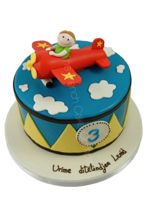 Baby plane birthday cake