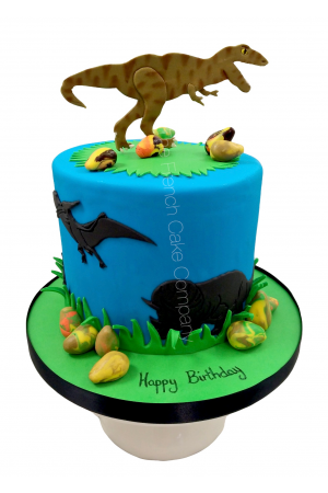 t-rex birthday cake