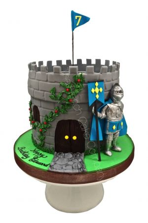 Gâteau château et chevalier