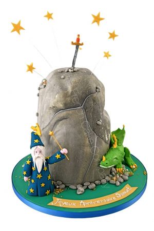 Gâteau Merlin et l'épée d'Arthur