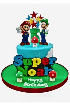 Mario  Luigi birthday cake
