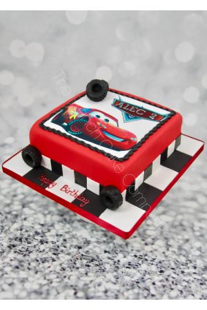 Lightning McQueen cake with name
