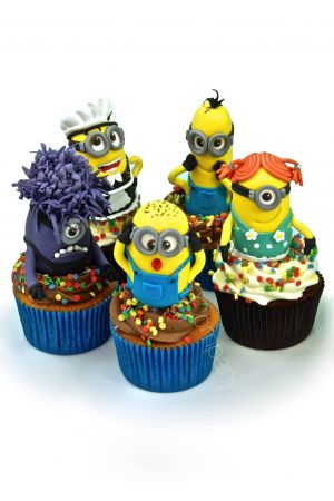 Minions verjaardag cupcakes