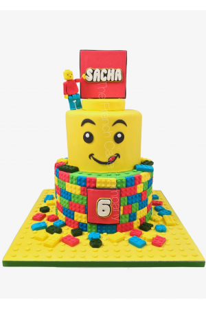 Lego thema verjaardagstaart