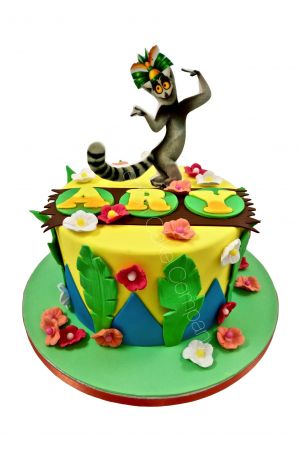 King Julian Madagascar birthday cake