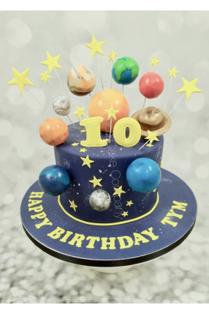 planet solar system cake