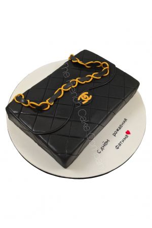 Black Chanel Bag Cake
