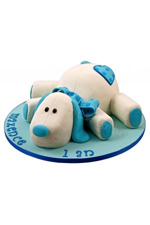 Gâteau anniversaire peluche chien