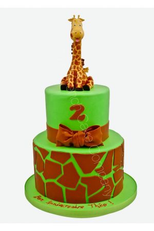Giraffe tiered cake