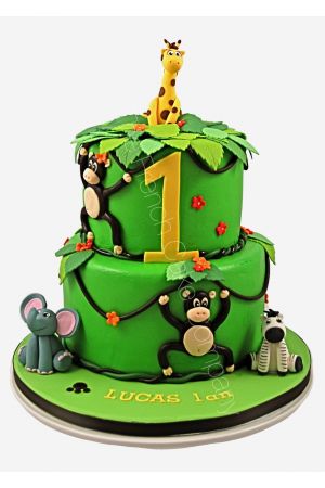 Jungle tiered cake
