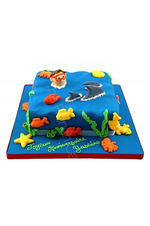 Gâteau plongée et requins