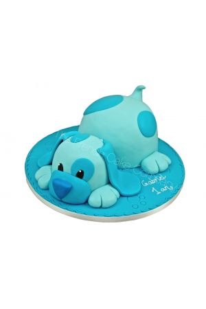 3D dog birthday cake